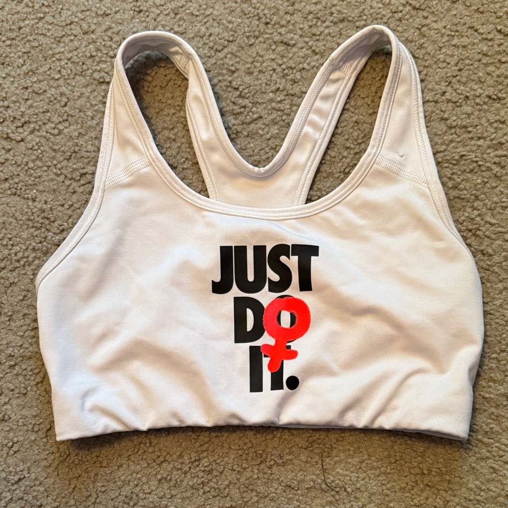 Nike Dri-FIT White Sports Bra